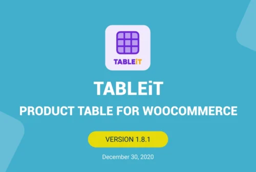 TABLEiT - Product Table for WooCommerce update to version v1-8-1 banner
