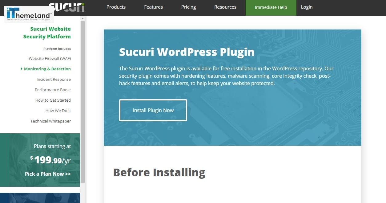 Sucuri security plugin