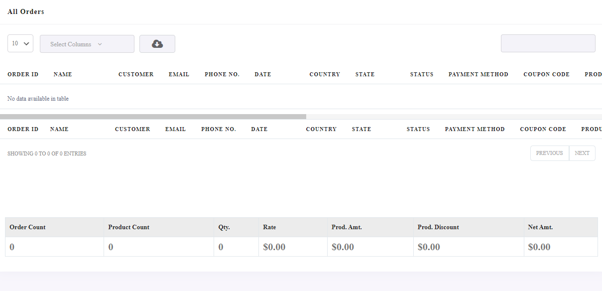 result filter form all orders in WooCommerce report plugin