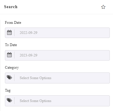 filter form all products report
