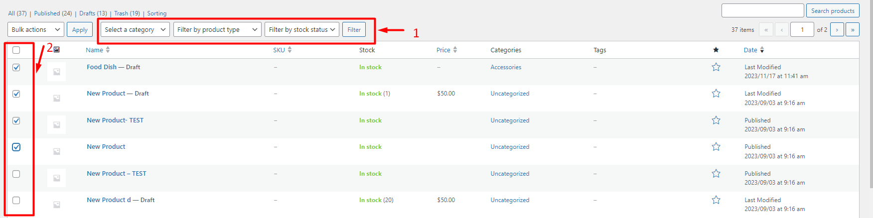 Filter some products in WooCommerce