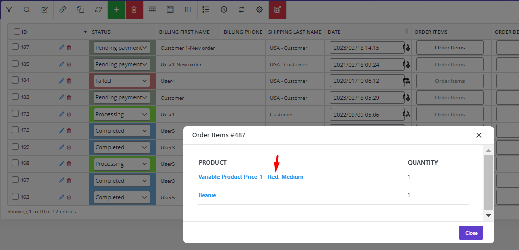 Filter orders by product attribute result in WooCommerce Bulk Editing Orders Plugin