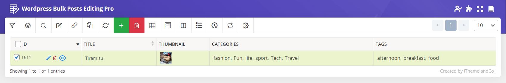 Assign the marked categories/ tags to the post in WordPress bulk post editing plugin