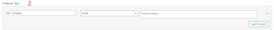 product bue section in rule page