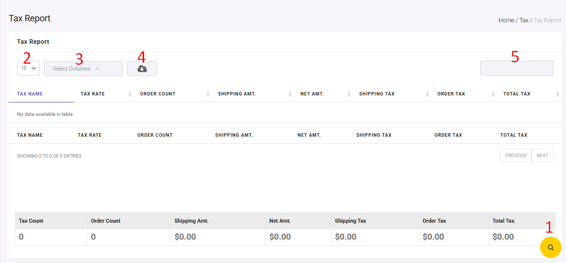 Customize report by filters and columns