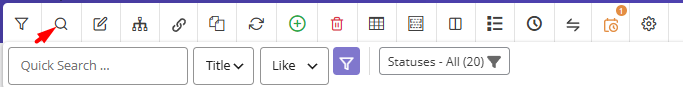 Click to use quick search tool
