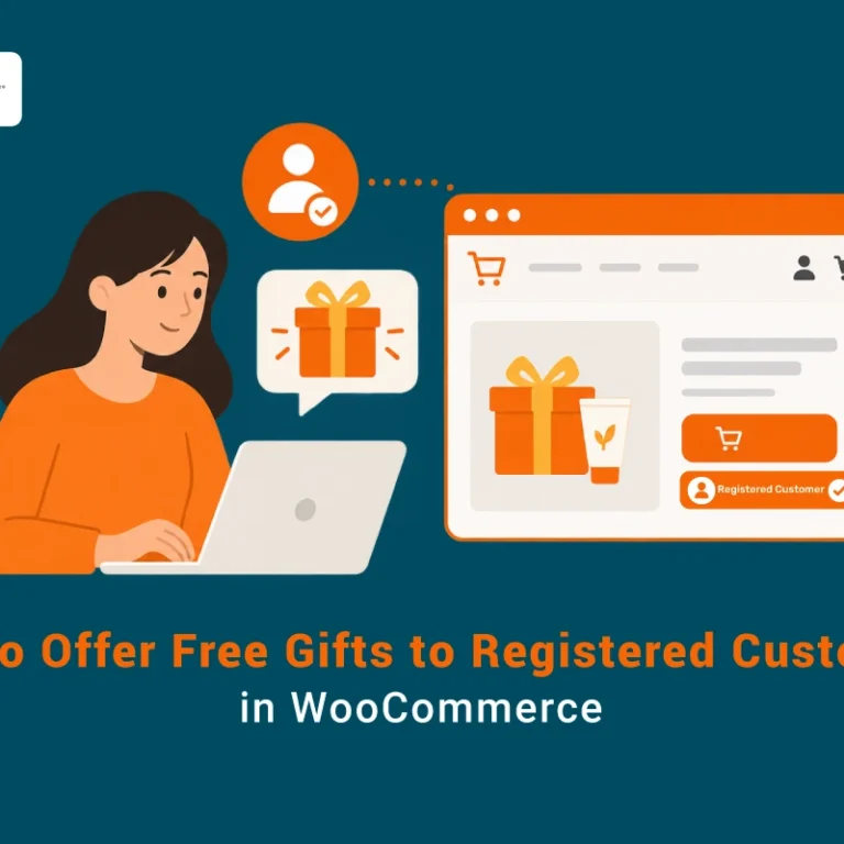 free gifts to registered customers in WooCommerce banner