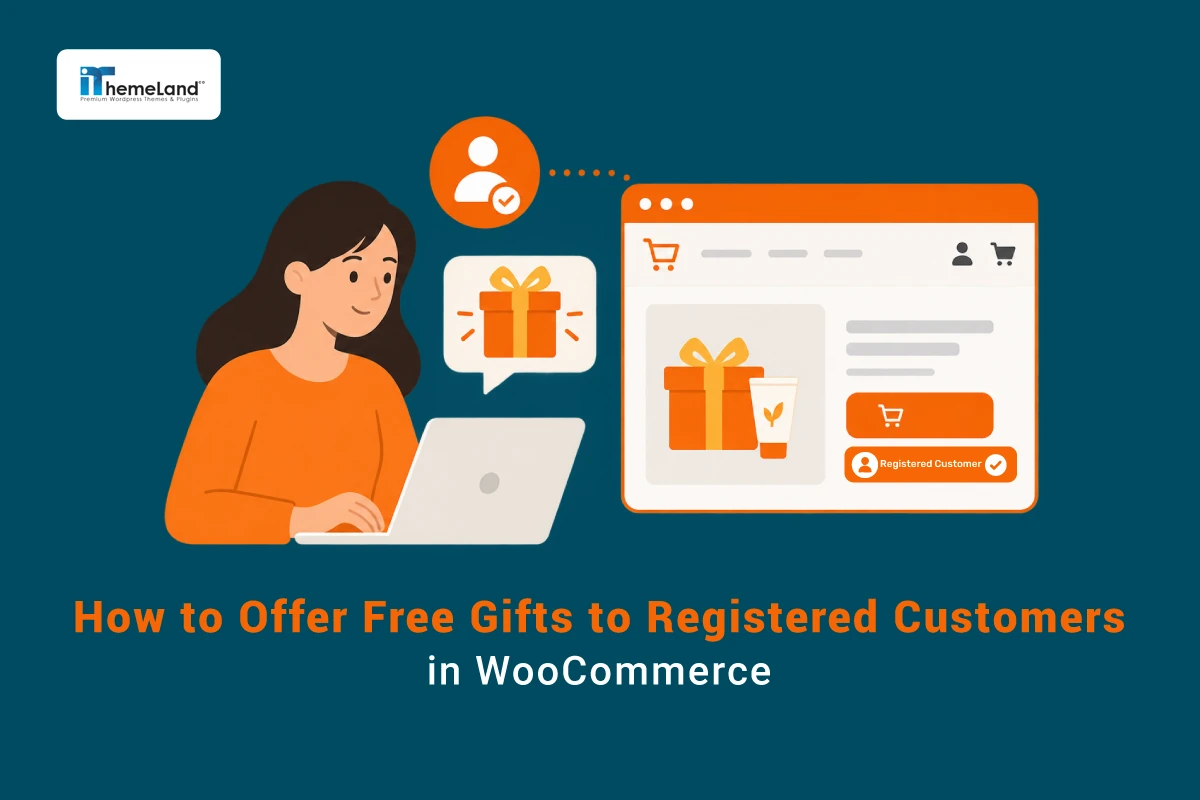 free gifts to registered customers in WooCommerce banner