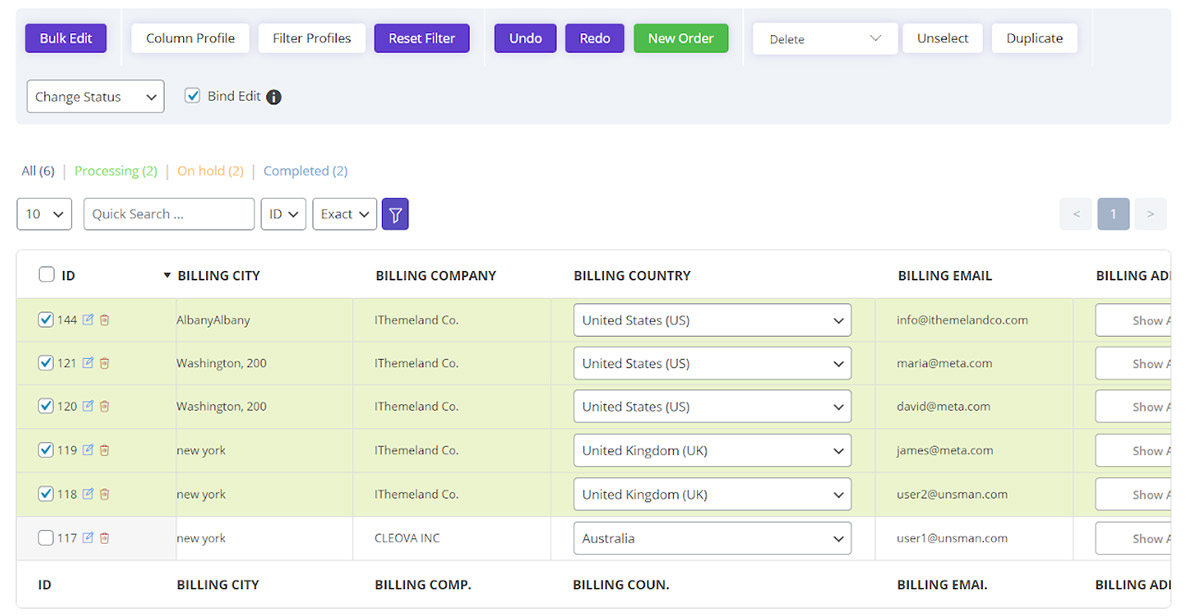 change billing company value in woocommerce orders