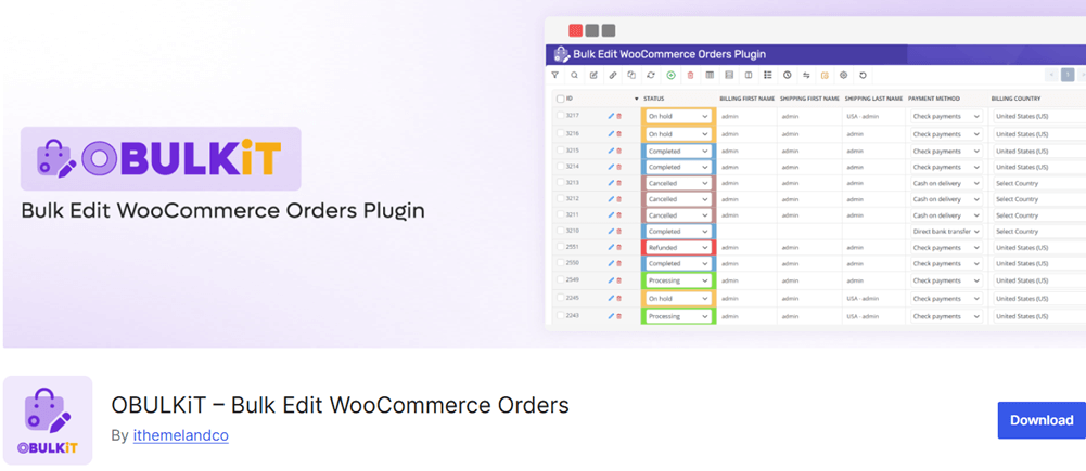 OBULKiT - Bulk Edit WooCommerce Orders by ithemeland
