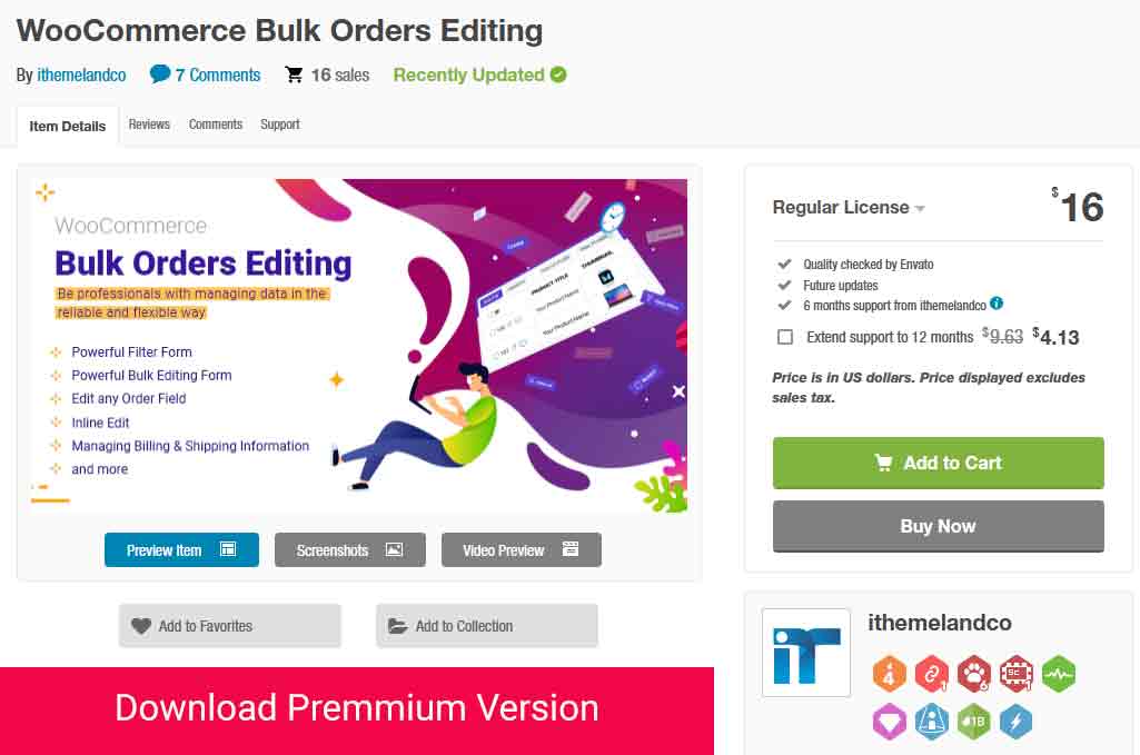 download woocommerce bulk orders editing form codecanyon