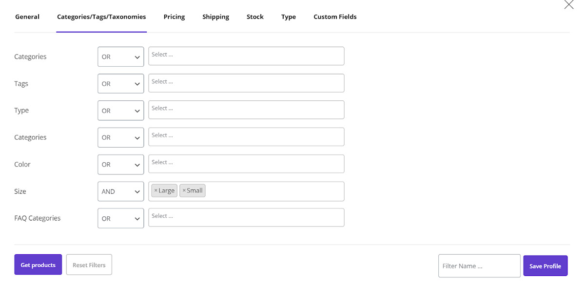 filter products based on attributes in Woocommerce Bulk Product Editing