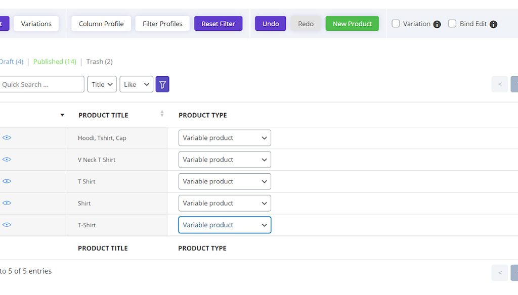 simple products to variable products in woocommerce bulk product editing