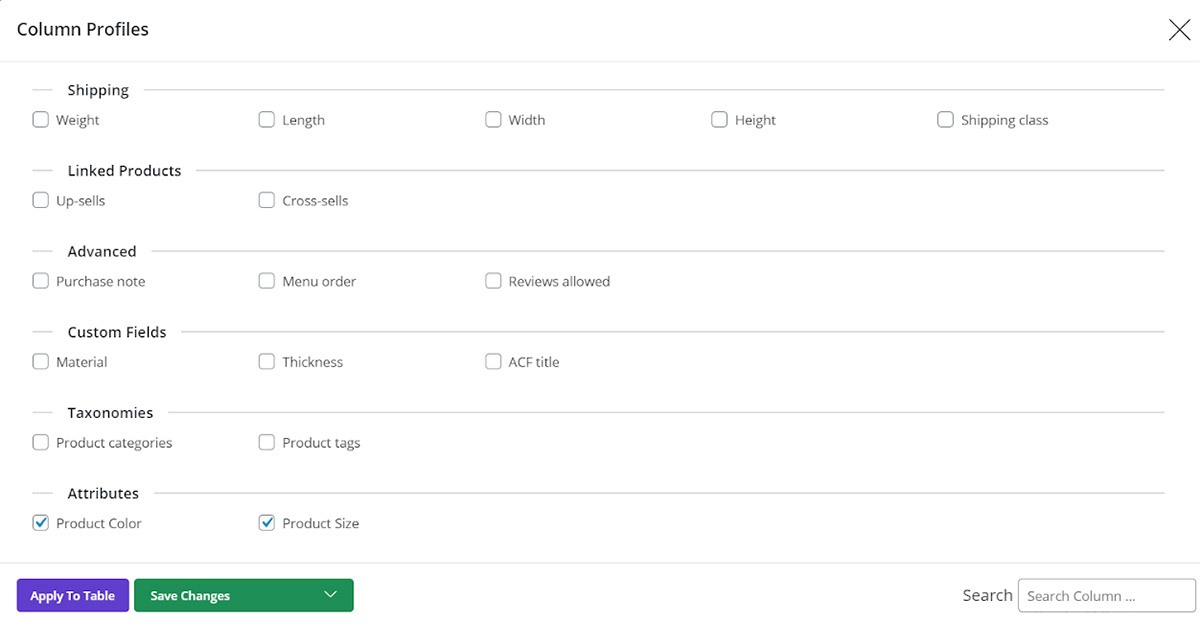 adding attributes fields in woocommerce bulk product editing