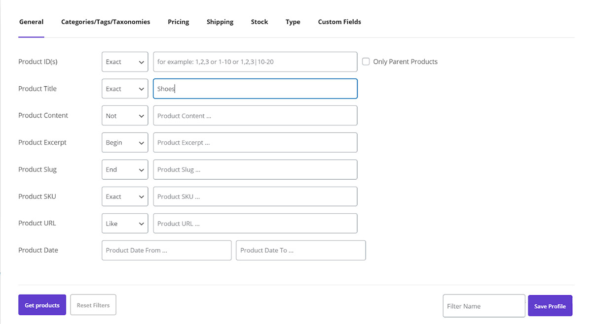filter products by woocommerce bulk edit plugin