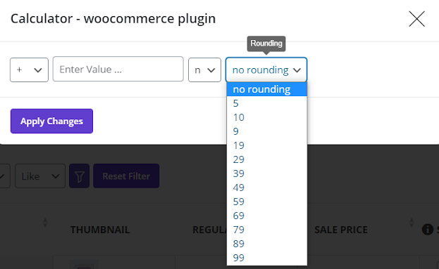 rounded price in woocommerce bulk product editing