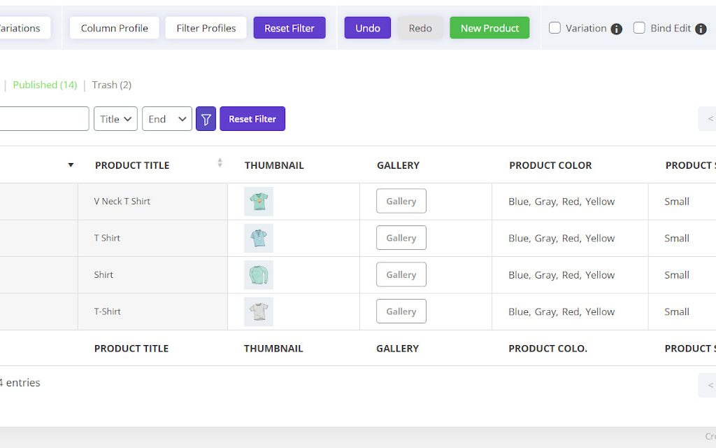 Inline edit product image in woocommerce bulk product editing