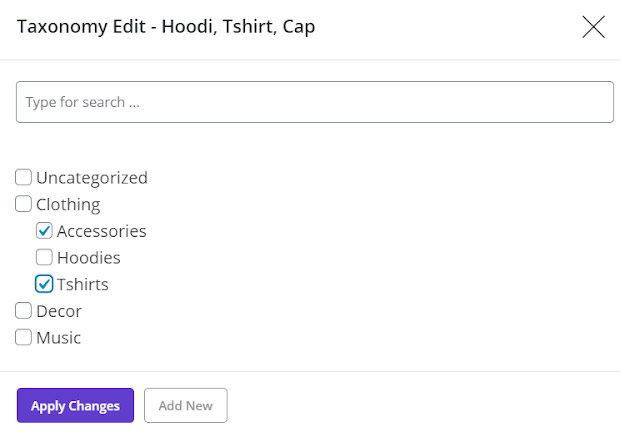 inline edit category in woocommerce bulk product editing