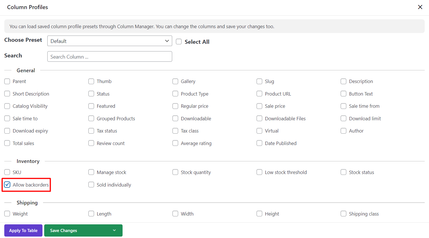 manage Backorders in WooCommerce bulk product editing plugin