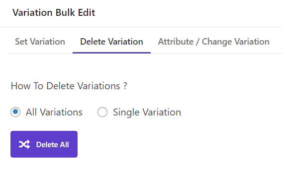 How to bulk delete product variations in Woocommerce usign bulk product ...