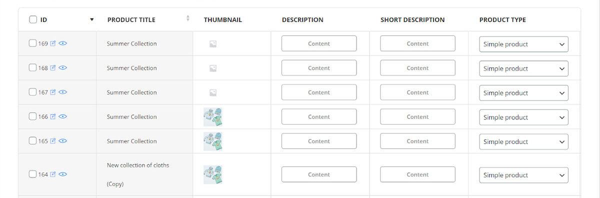 edit multiple-products in woocommerce bulk product editing