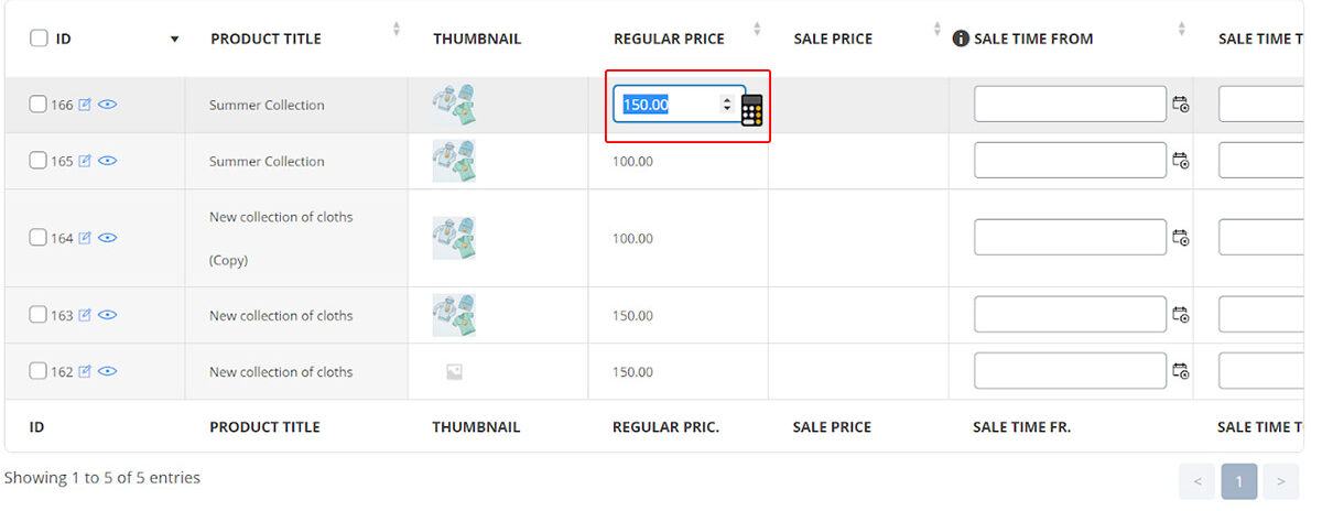 set new value for regular price in inline edit in woocommerce bulk product editing