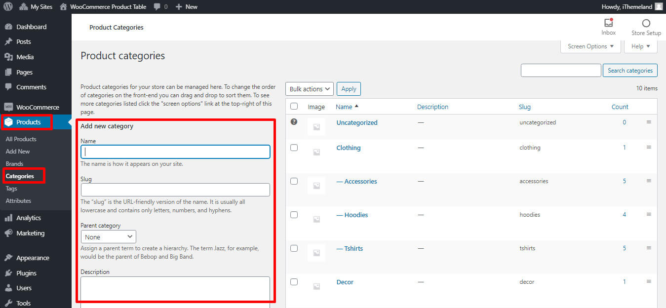 How to display products of a specific category in product