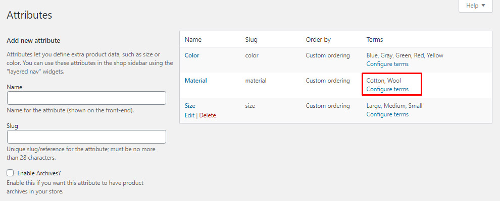 add new item to attribute in woocommerce