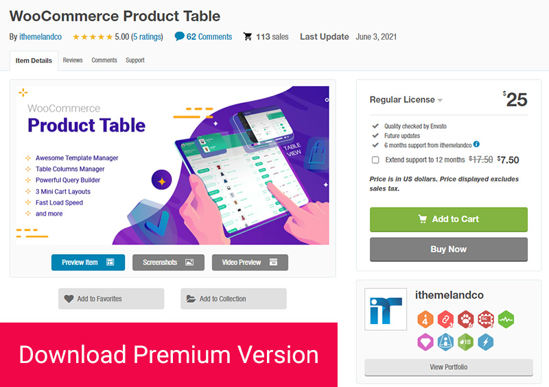 download woocommerce product table form codecanyon