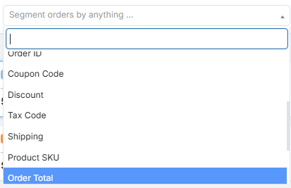 Filter order line report by order total option
