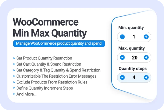 Woocommerce min max quantity