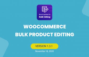 WooCommerce product bulk edit update to version 1.3.1 - banner