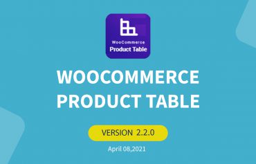 WooCommerce product table update to version 2.2.0 - banner