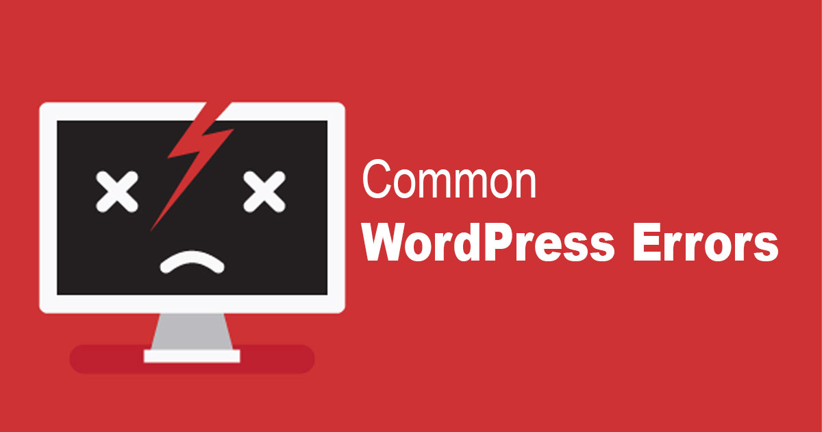 What are the most common errors of WordPress?