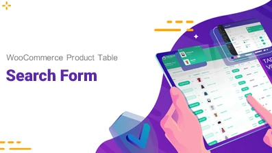 Search form in WooCommerce product table - banner