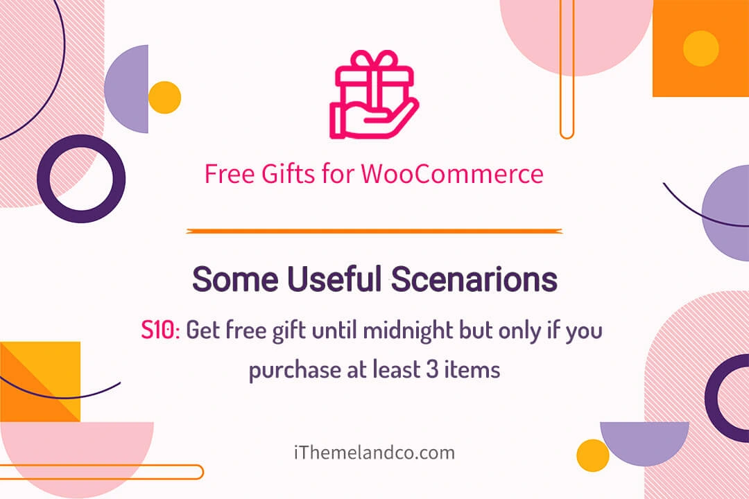 Get free gifts until midnight but only if you purchase at least 3 products - banner
