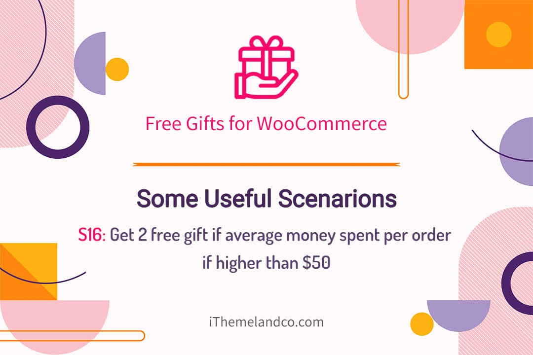Get 2 free gift products if average money spent per order is higher than $50 - banner