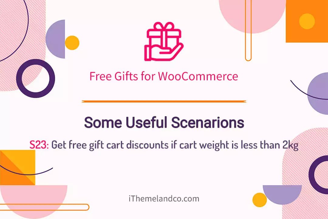 Get free gift product cart discount if cart weight is less than 2KG - banner