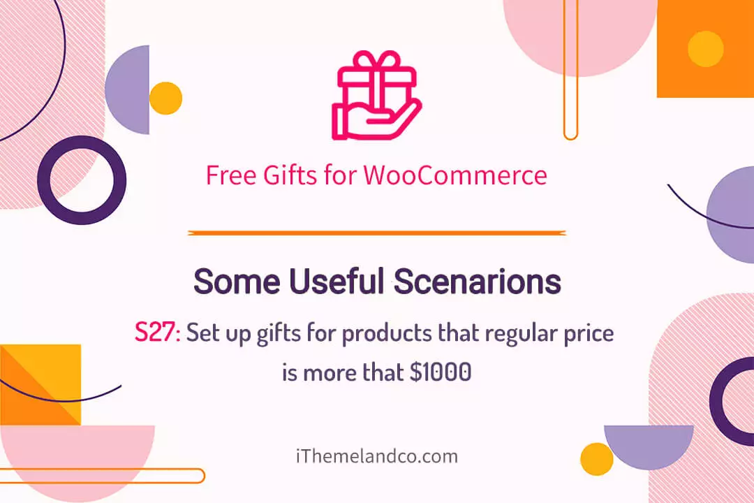 Setup gifts for products that regular price is more than $1000 - banner