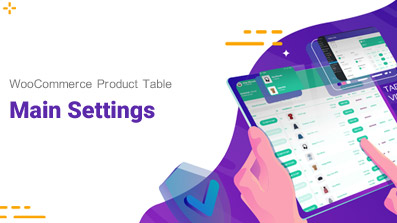 WooCommerce product table plugin main setting - banner
