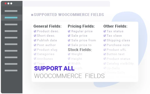 support all WooCommerce fields