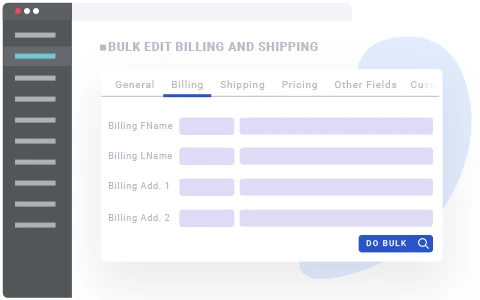 bulk edit billing and shipping fields
