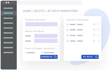 add, edit and attach variation