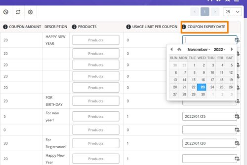 Set expiry date for WooCommerce coupon in bulk