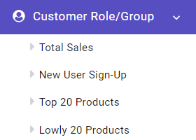 customer role and group tab