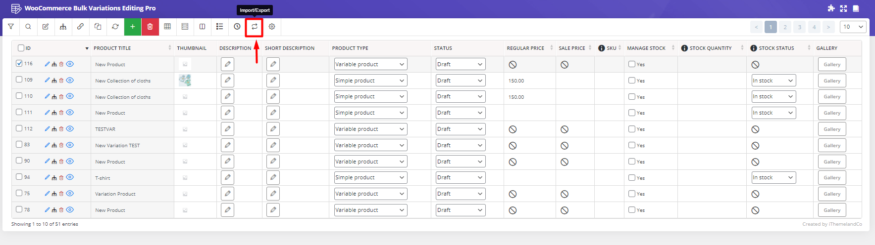 export product attributes in WooCommerce