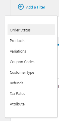 add filter options in orders tab