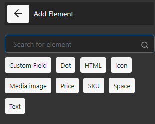 add text element in products variation