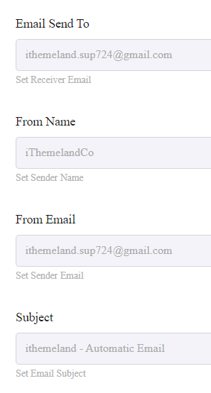 email configuration settings