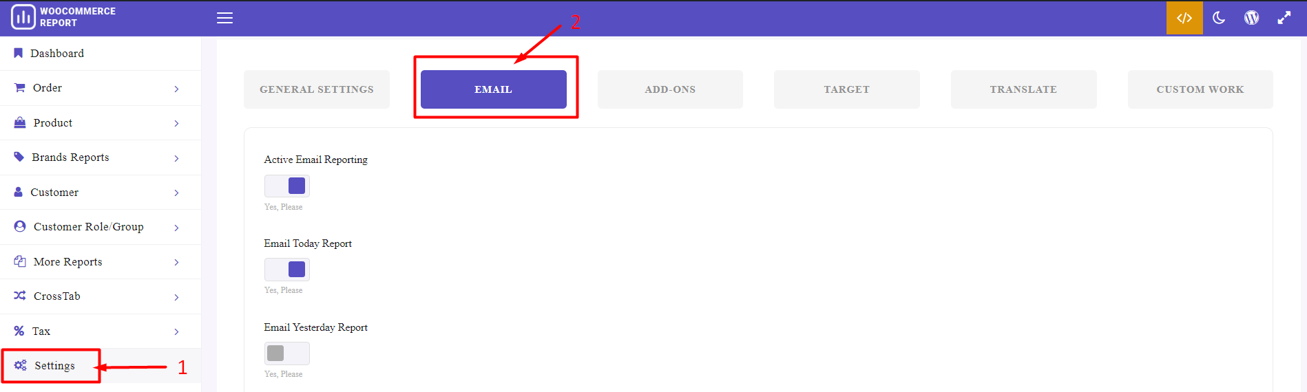 schedule and receive automated email reports